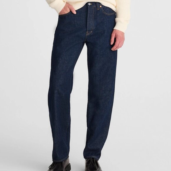 NWT Madewell 1991 Loose Straight Japanese Selvedge Jean in Rinse Wash 31 x 32